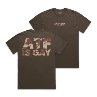 ATF IS GAY Choco Chip Tee - Brown **Pre-Order**