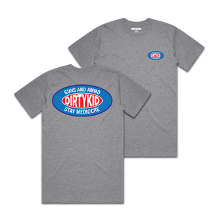 Guns & Ammo Blue Tee - Heather Grey **Pre-Order**