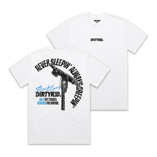Flock Tee - White **Pre-Order** SIZE DOWN