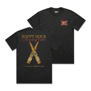 Champagne Shooting Club Tee - Black **Pre-Order**