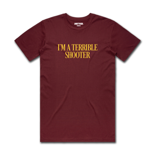 Terrible Shooter Tee - Burgundy - **Pre-Order**